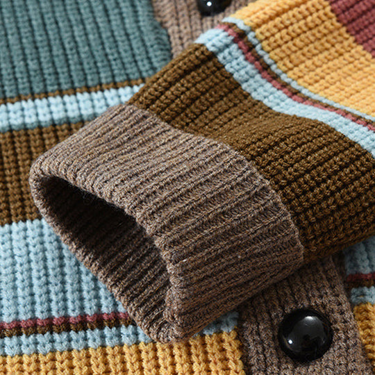 Margaret Colorful Knit Cardigan with Character