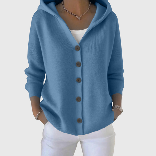 Liz Soft Knitted Cardigan With Hood