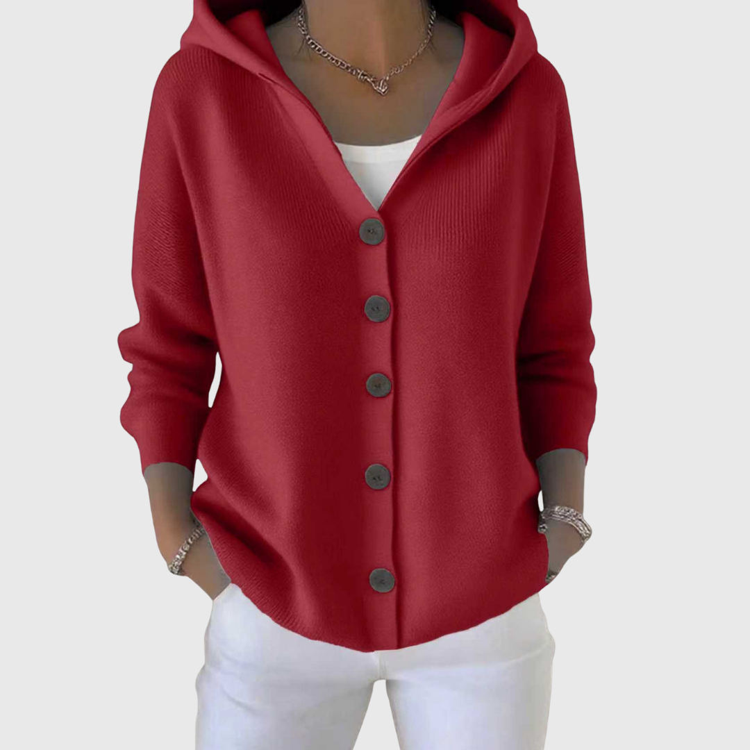 Liz Soft Knitted Cardigan With Hood