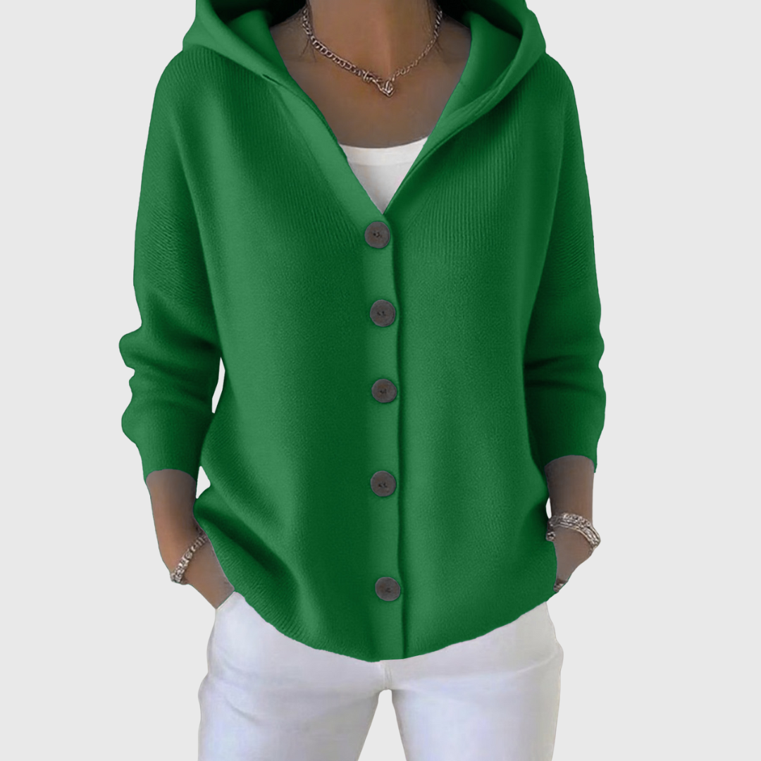 Liz Soft Knitted Cardigan With Hood