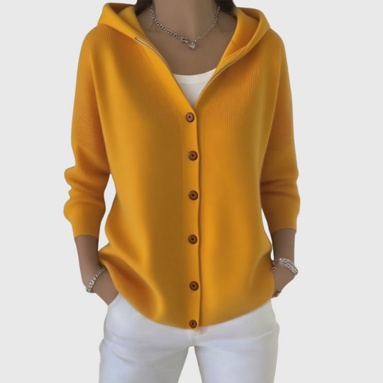 Liz Soft Knitted Cardigan With Hood