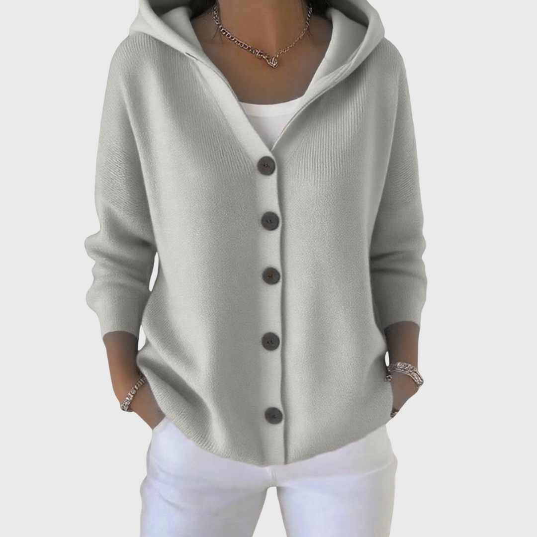 Liz Soft Knitted Cardigan With Hood