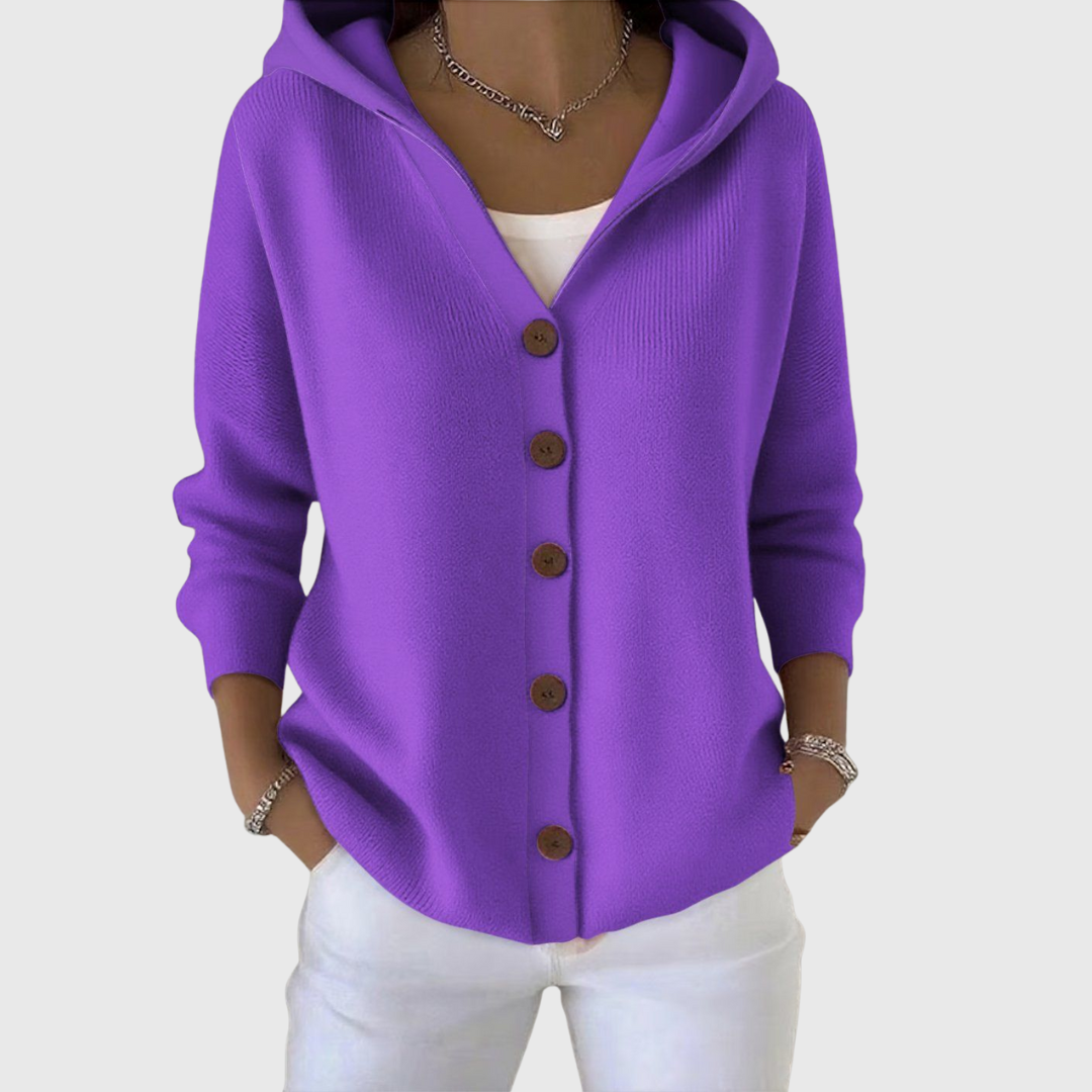Liz Soft Knitted Cardigan With Hood
