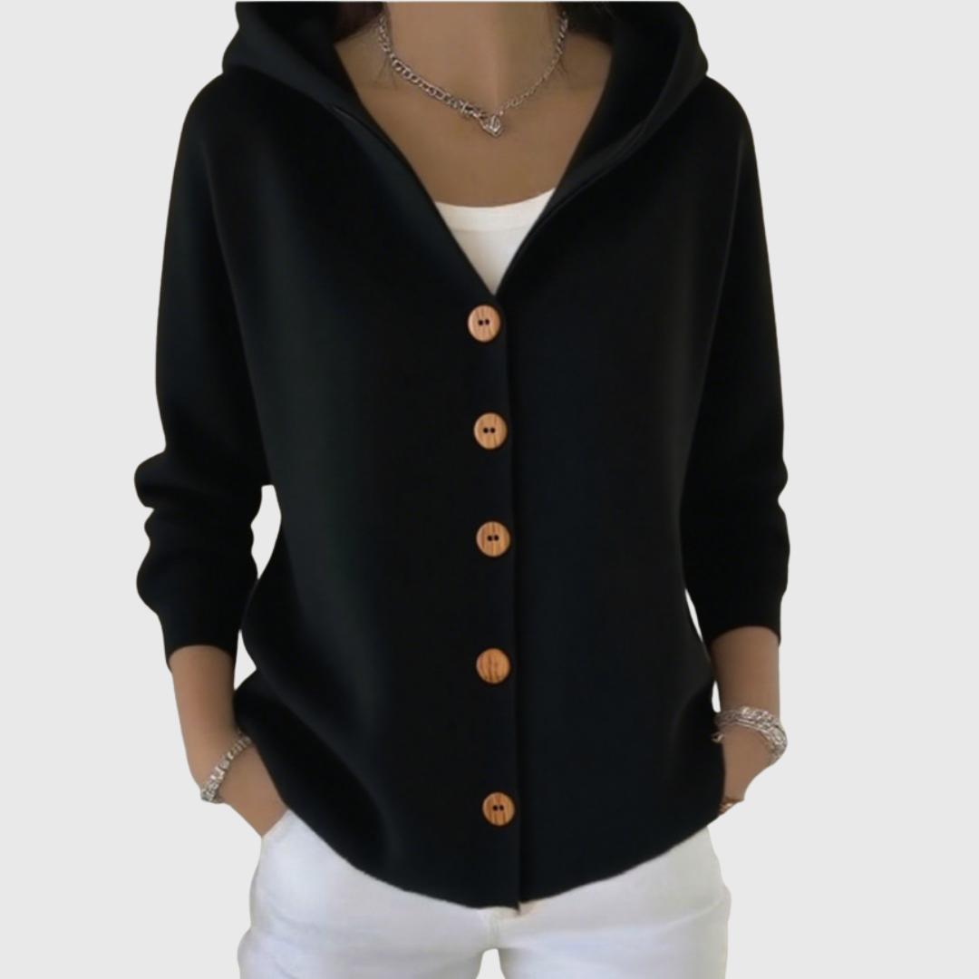 Liz Soft Knitted Cardigan With Hood