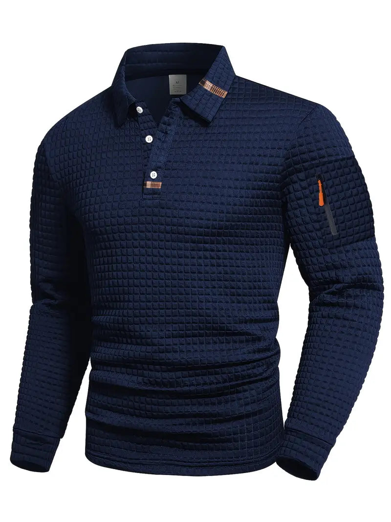 Steven Structured Fabric Polo