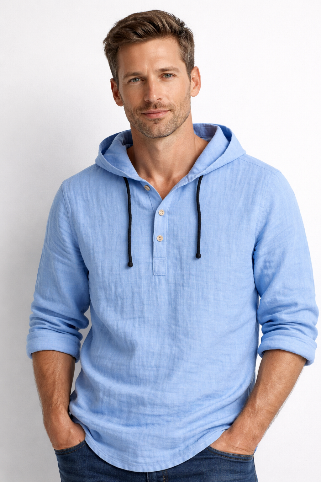 Paul Linen Hooded Shirt