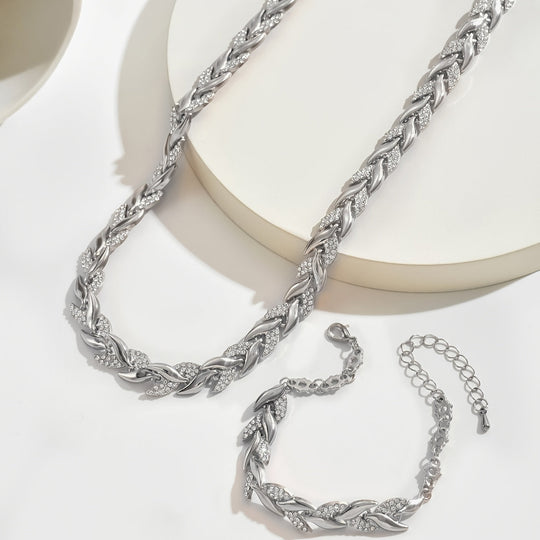 Rose Necklace & Bracelet Mermaid Set