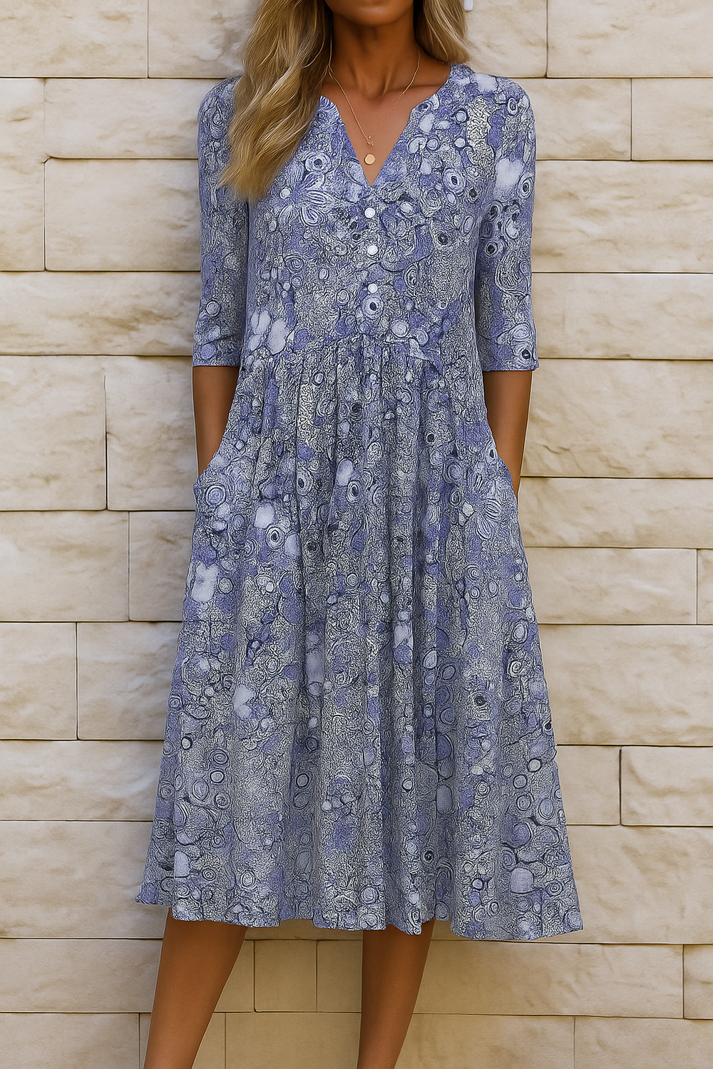 Christine Elegant V-Neck Dress