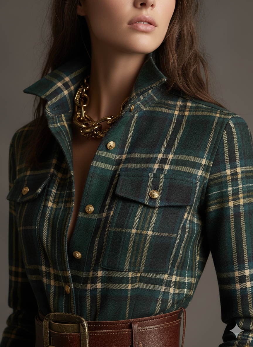 Sophie Checked Maxi Dress