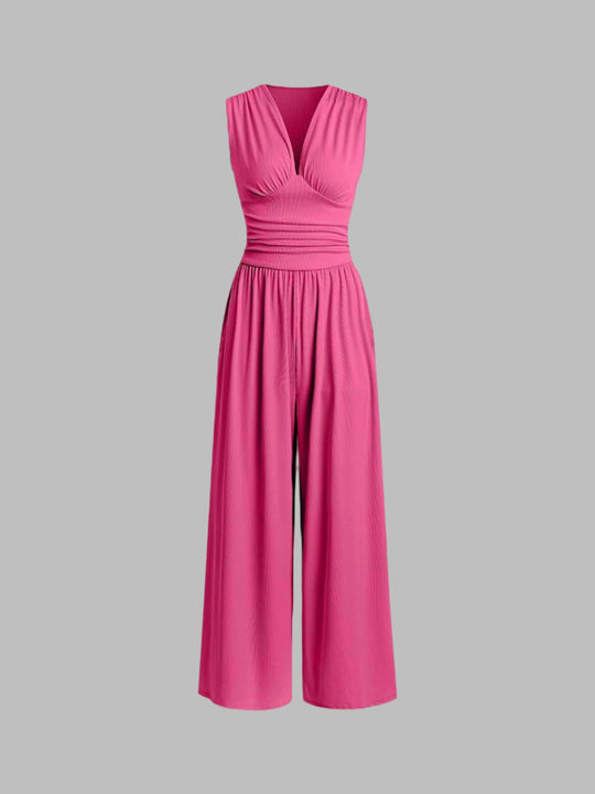Robyn Chic Sleeveless Wide-Leg Jumpsuit