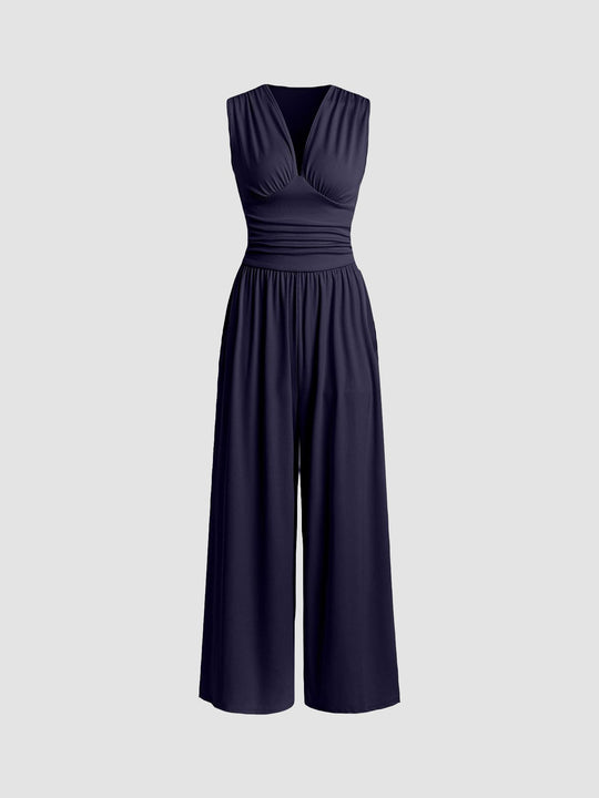 Robyn Chic Sleeveless Wide-Leg Jumpsuit