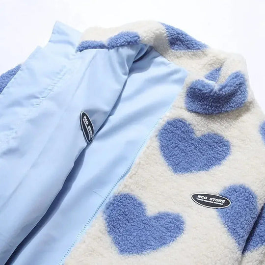 Emily Reversible Heart-Print Jacket