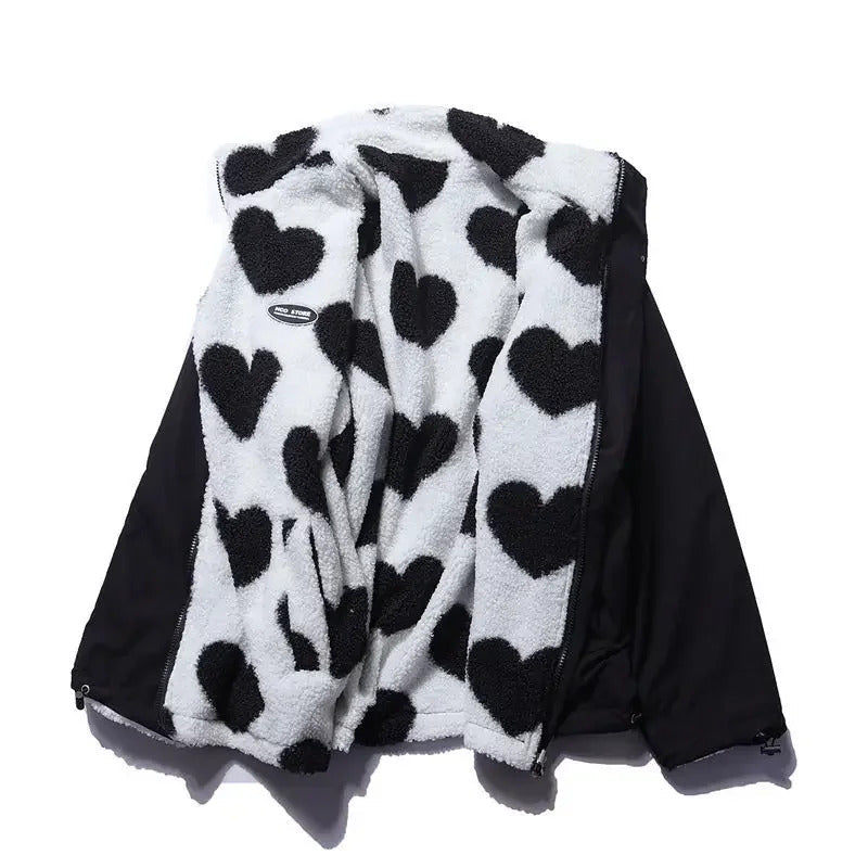 Emily Reversible Heart-Print Jacket