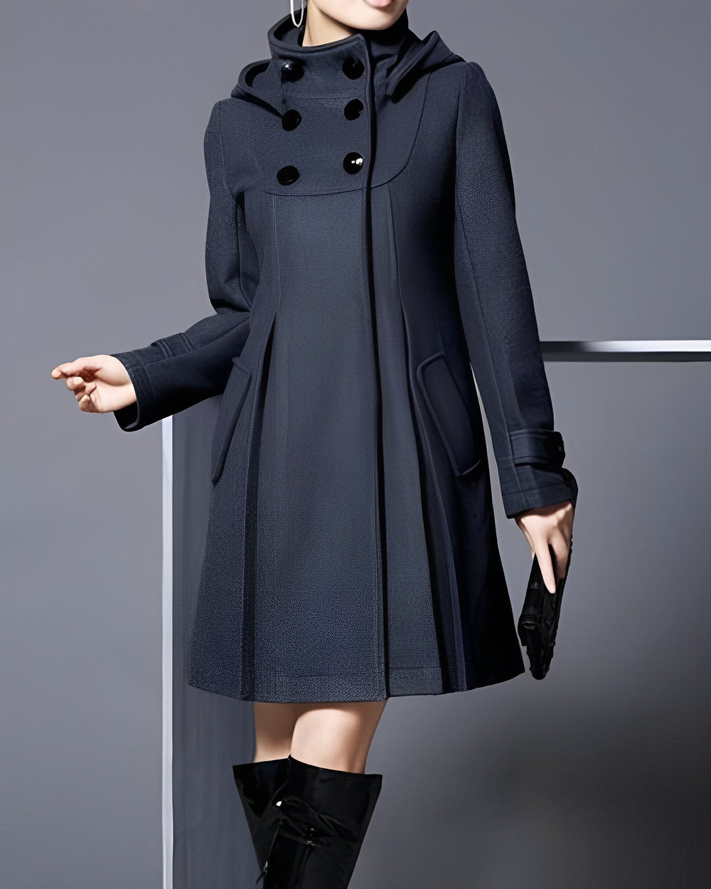 Alice Elegant Coat with Side Pockets
