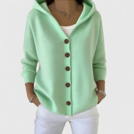 Liz Soft Knitted Cardigan With Hood