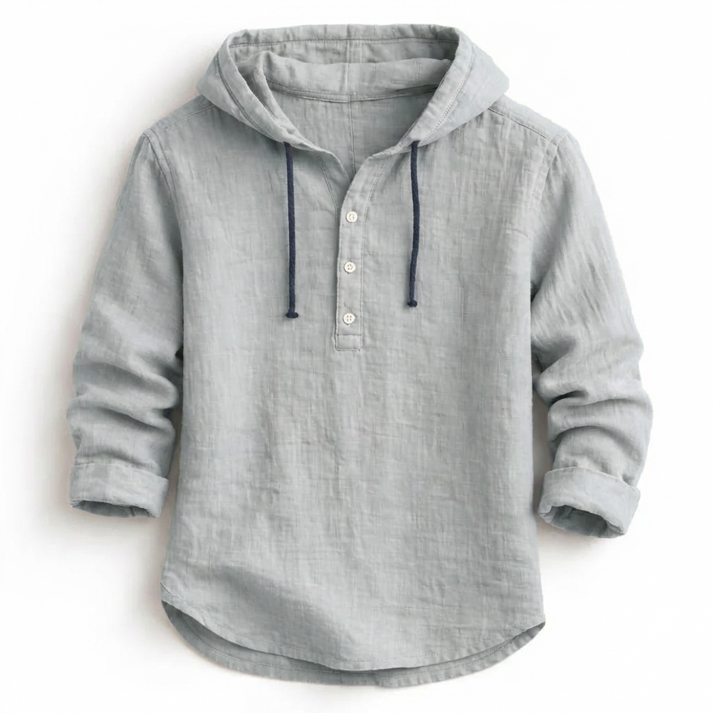 Paul Linen Hooded Shirt