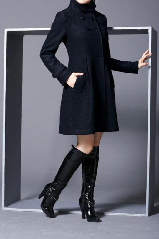 Alice Elegant Coat with Side Pockets