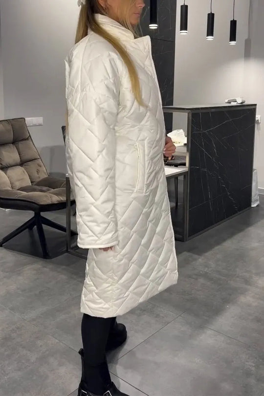 Evie Reversible Quilted Coat with Leopard Lining